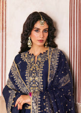 Arzoo By Zarqash Festive Embroidered Raw Silk 3 Piece Unstitched Suit ZQ25AF D-01 RUHANI
